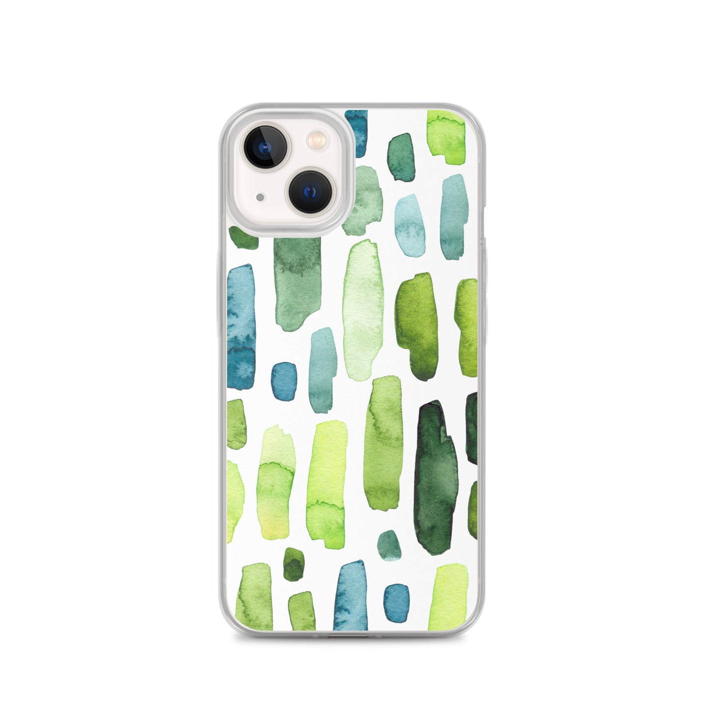 Green Abstract Paint Strokes iPhone Case