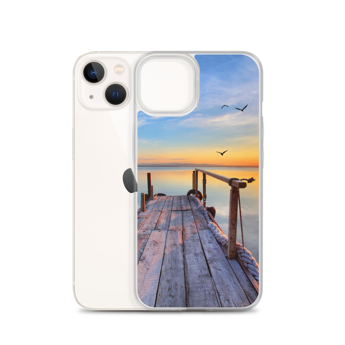 Ocean Boat Dock Scene iPhone Case