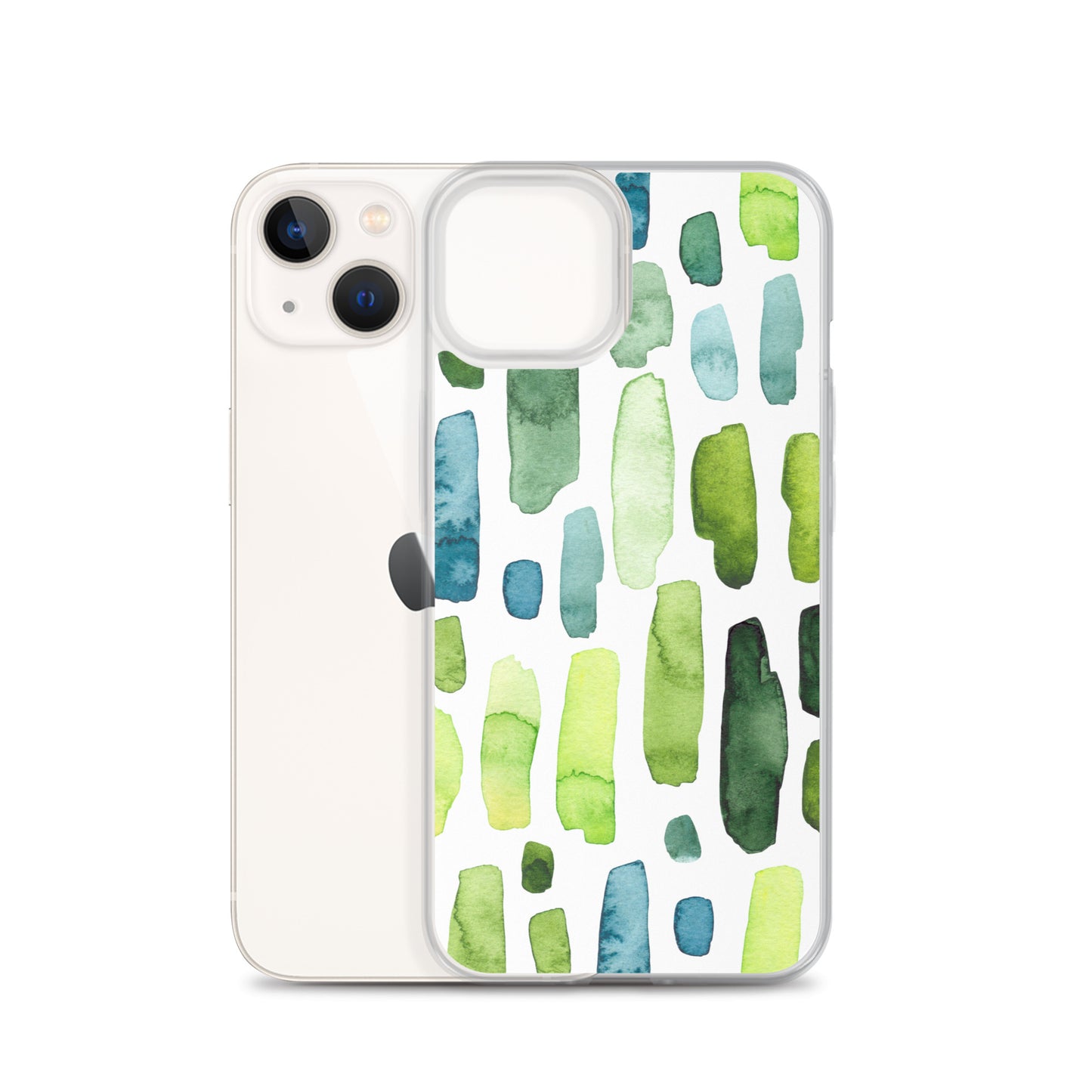 Green Abstract Paint Strokes iPhone Case