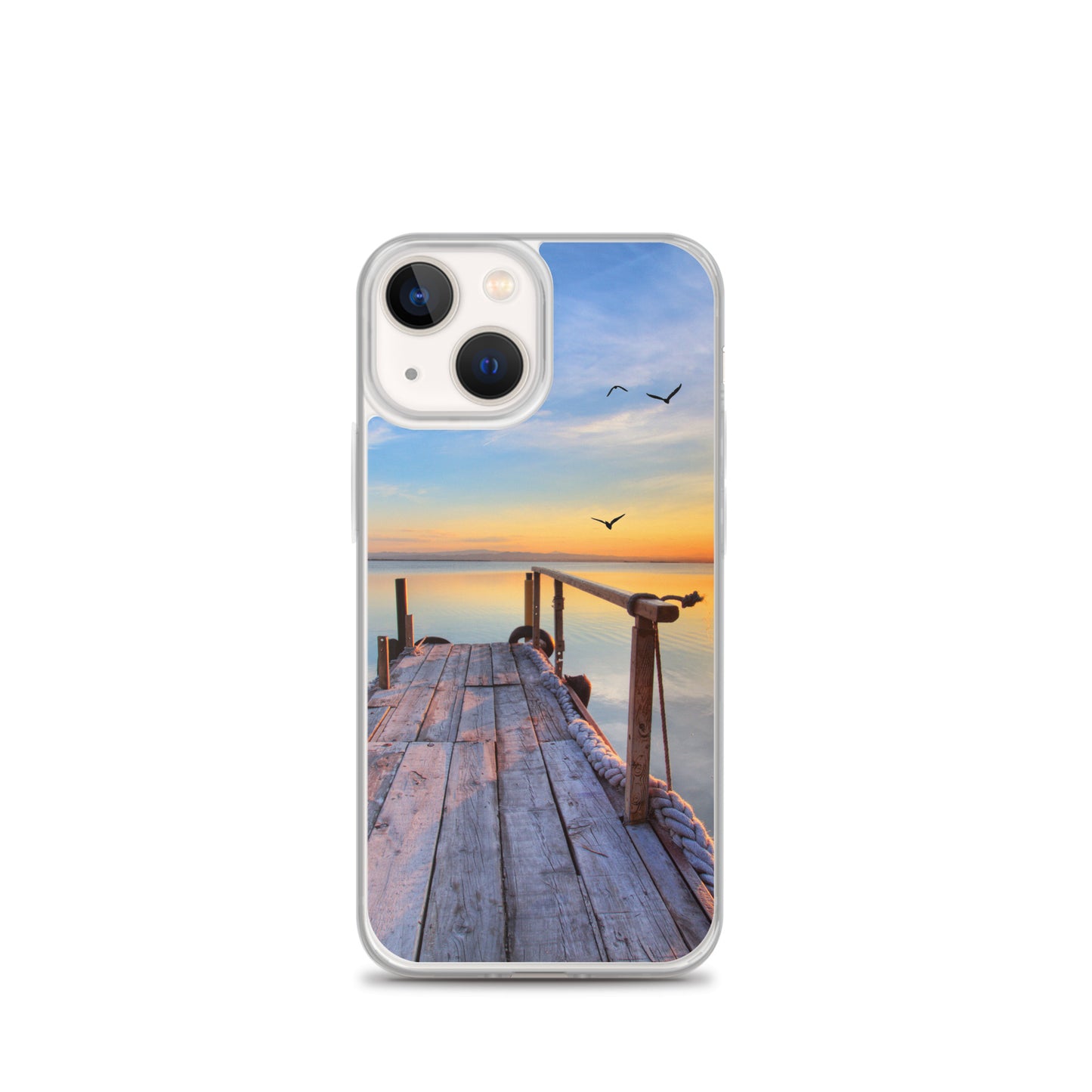 Ocean Boat Dock Scene iPhone Case