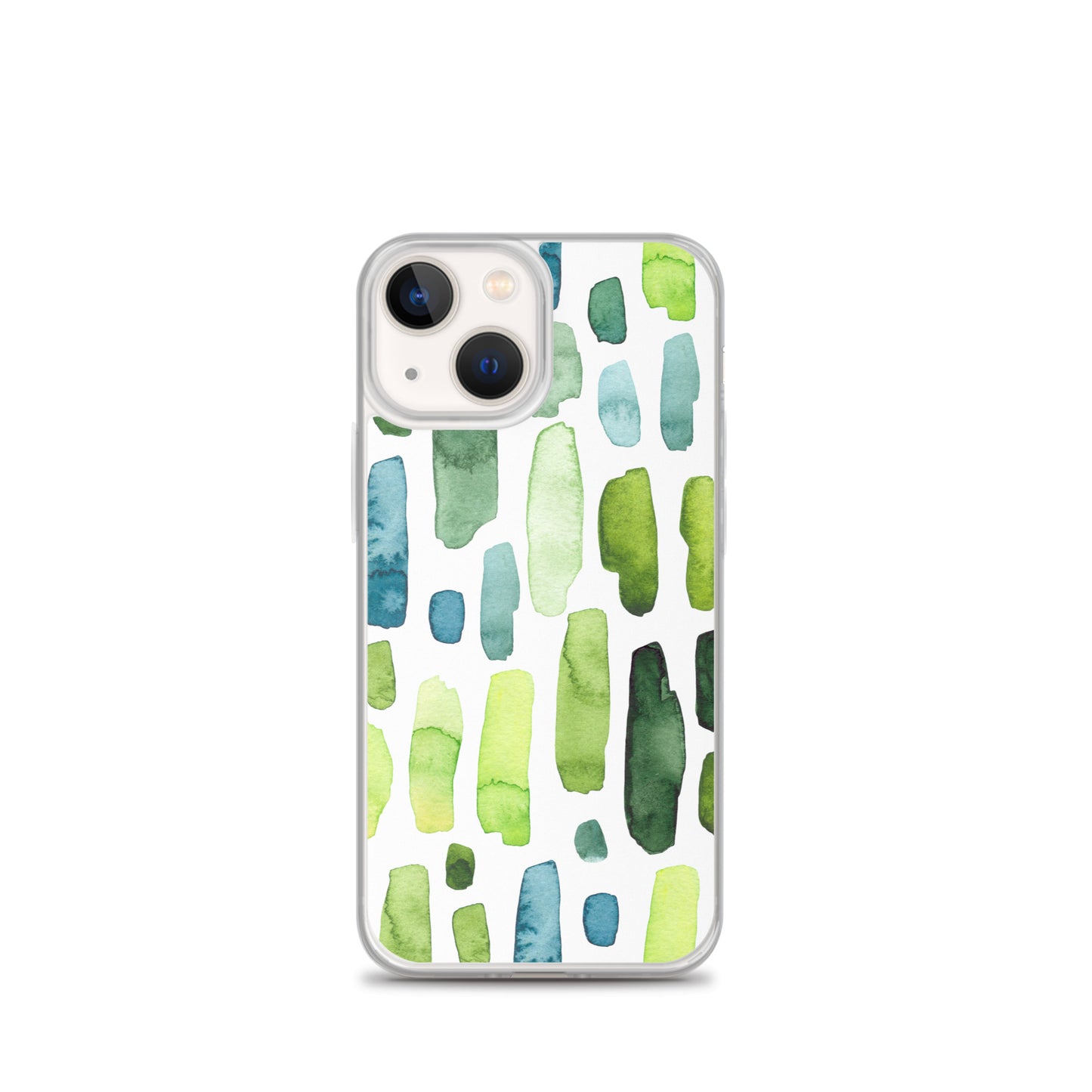 Green Abstract Paint Strokes iPhone Case