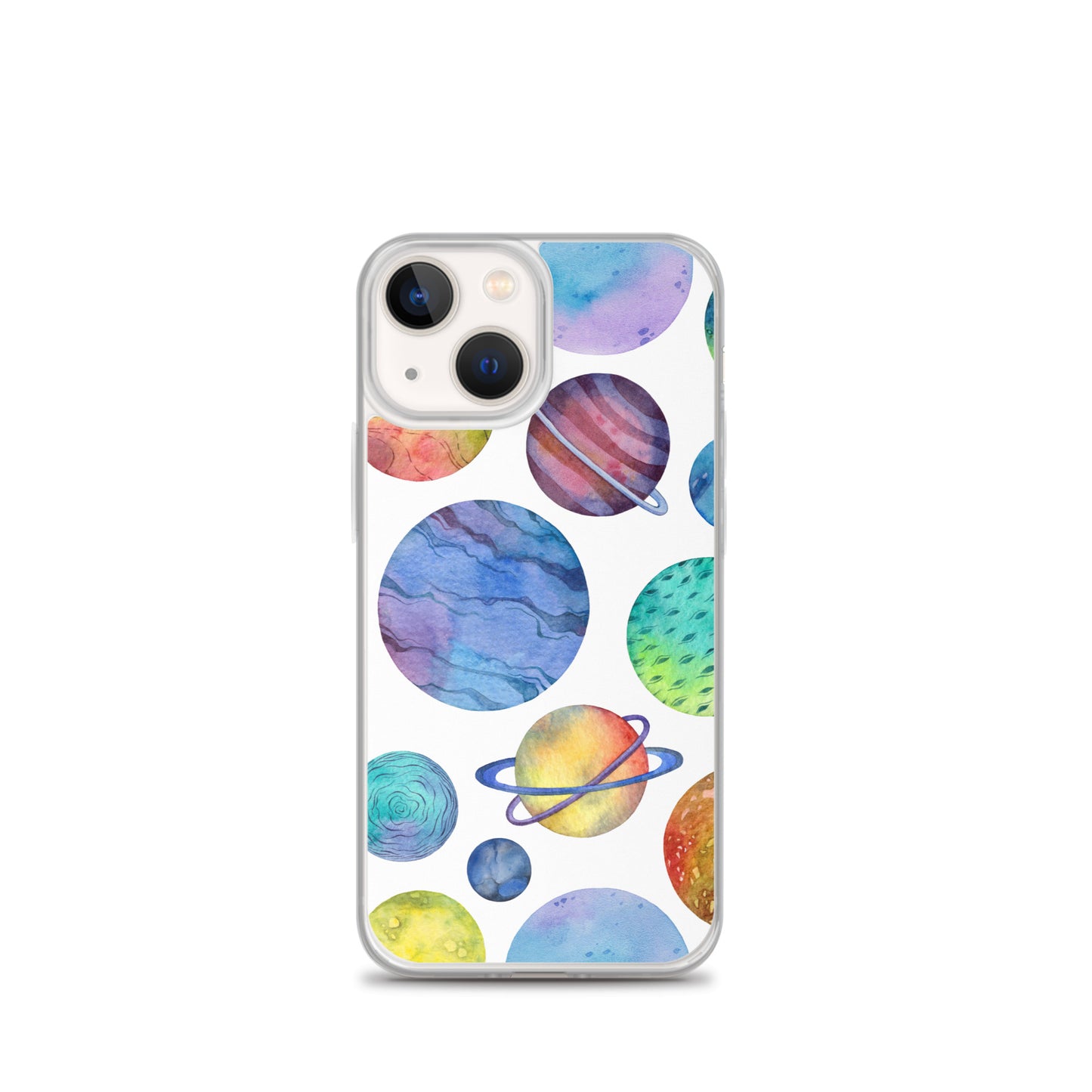 Space Watercolor Planets iPhone Case