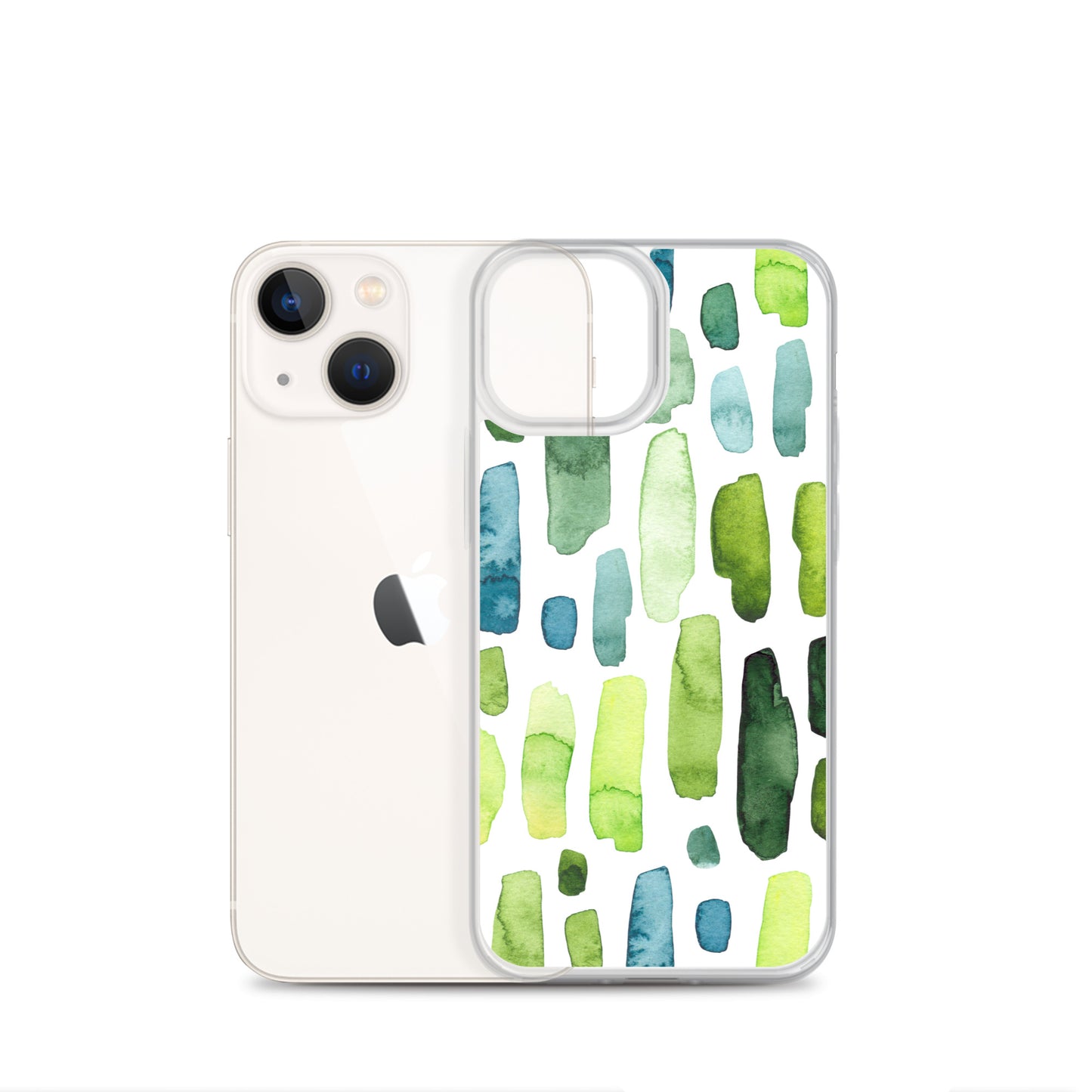 Green Abstract Paint Strokes iPhone Case