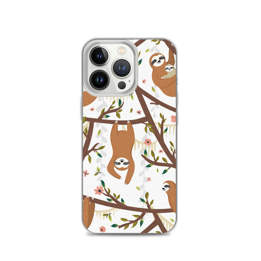 Cute Woodland Sloth iPhone Case