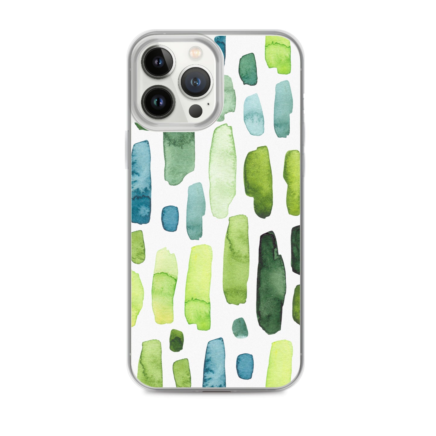 Green Abstract Paint Strokes iPhone Case