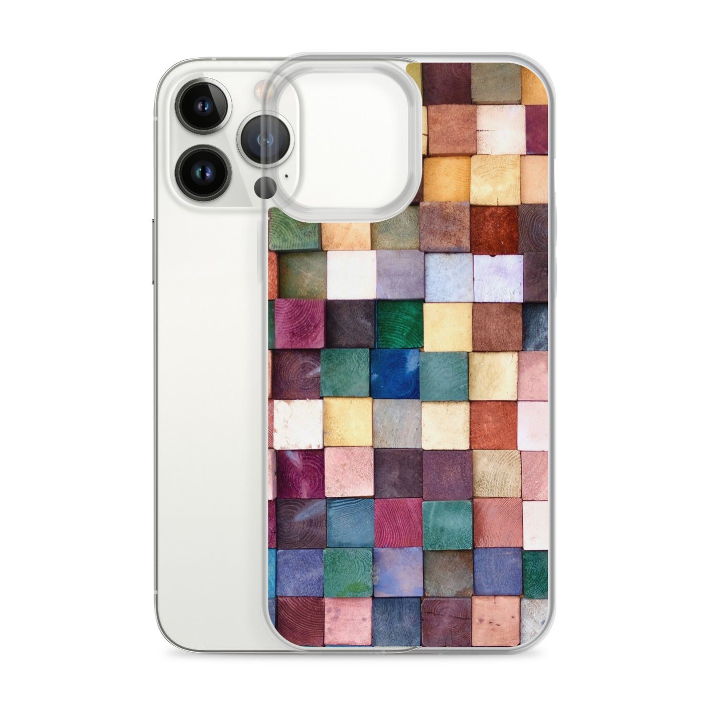 Colorful Wood Blocks Photo iPhone Case