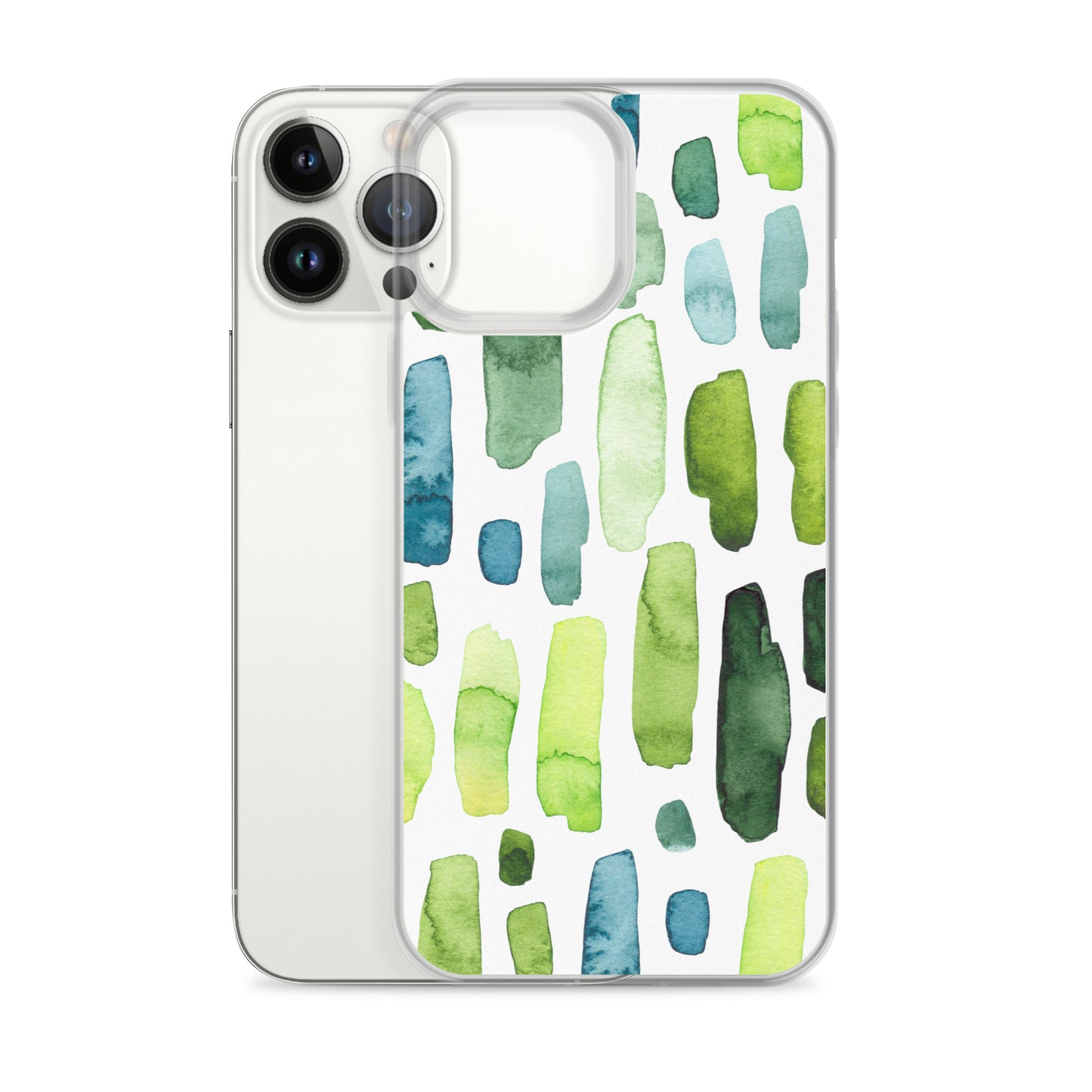 Green Abstract Paint Strokes iPhone Case