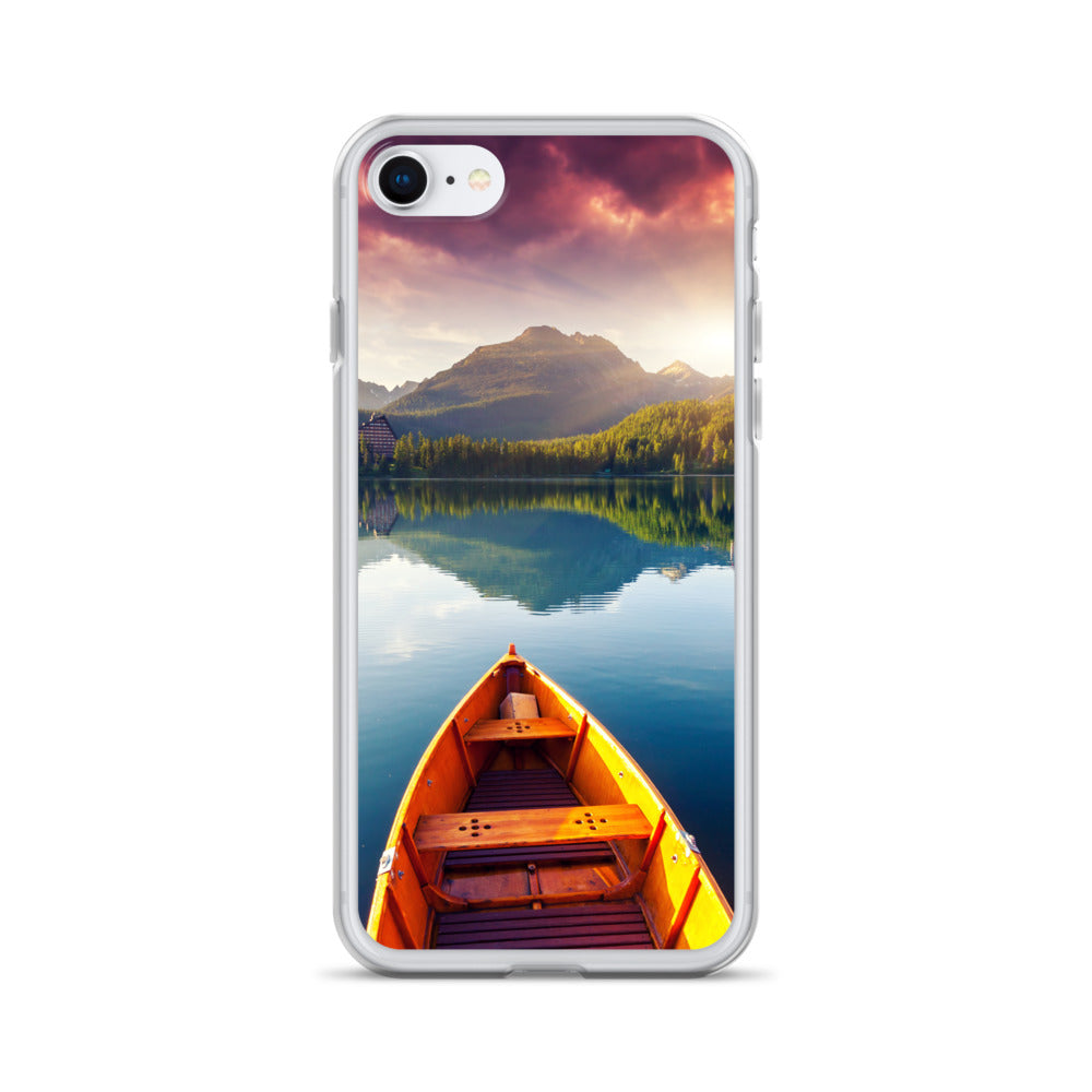 Mountains Lake Canoe iPhone Case