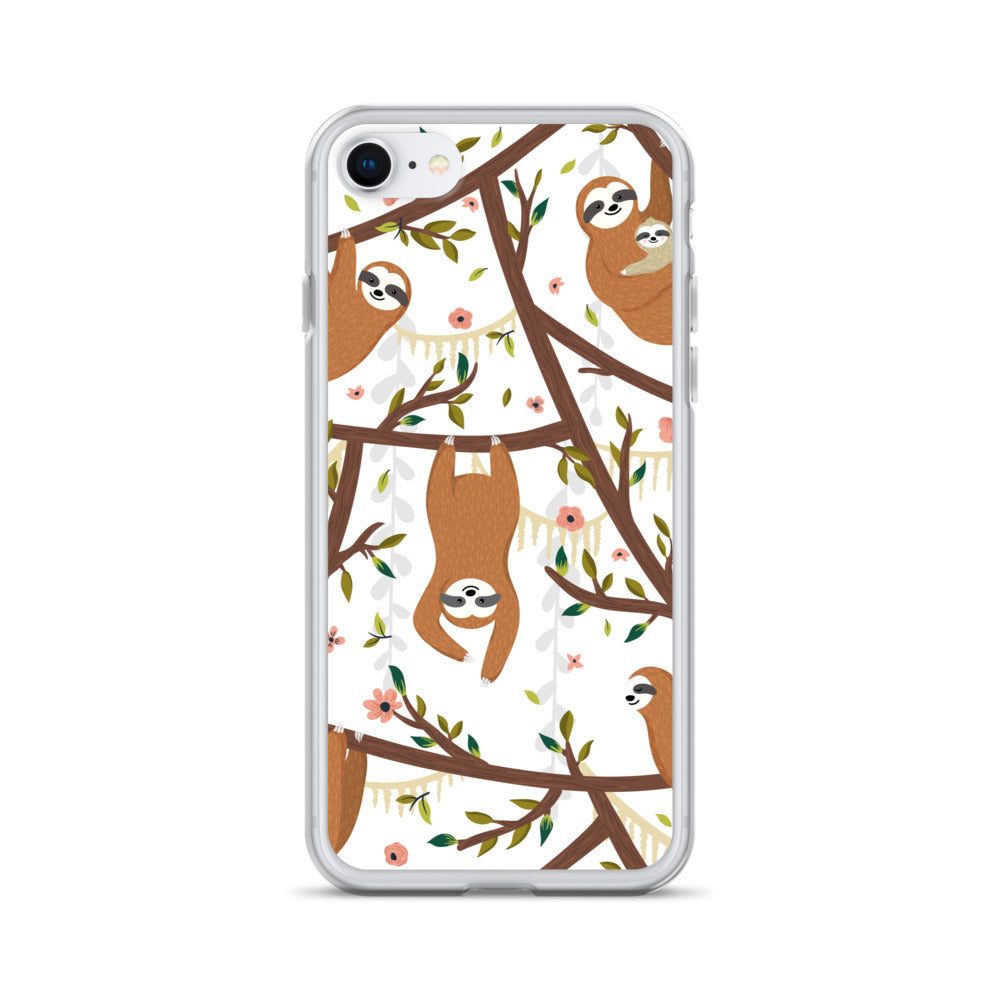 Cute Woodland Sloth iPhone Case