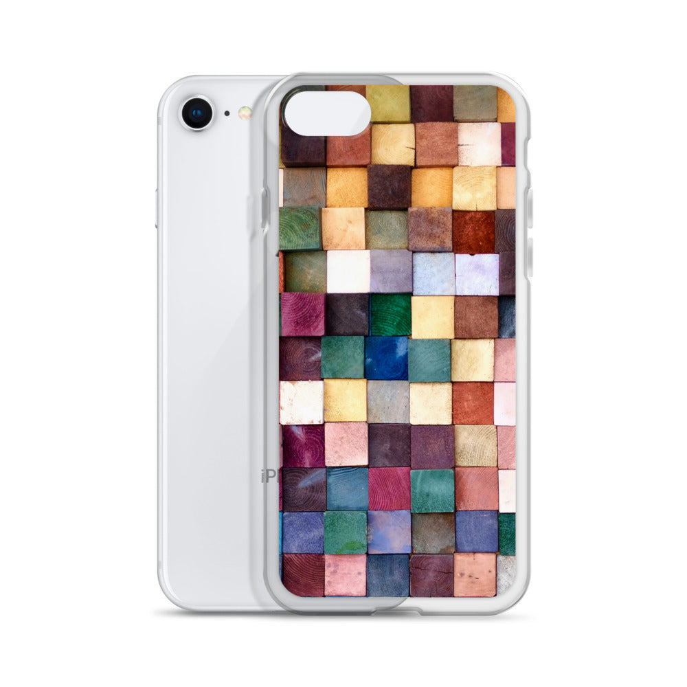 Colorful Wood Blocks Photo iPhone Case