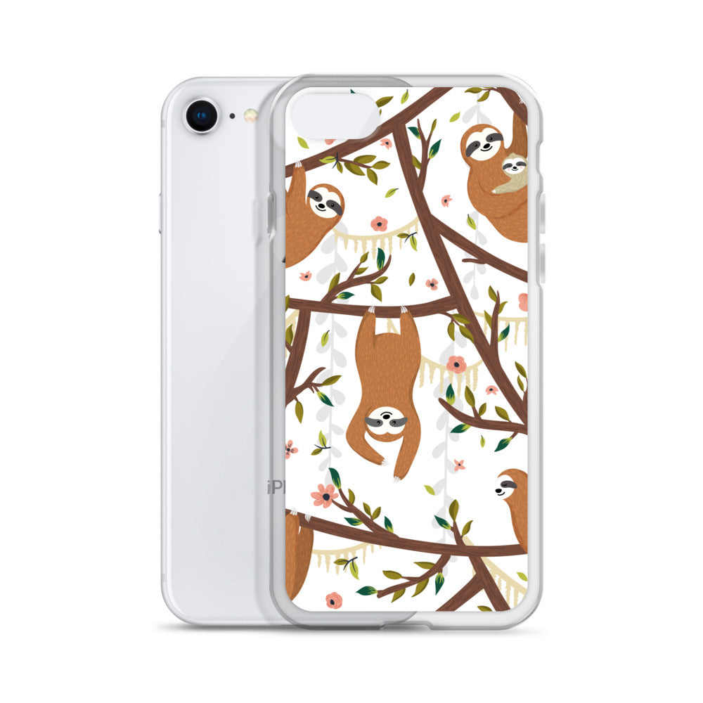 Cute Woodland Sloth iPhone Case