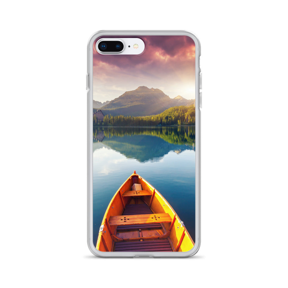 Mountains Lake Canoe iPhone Case