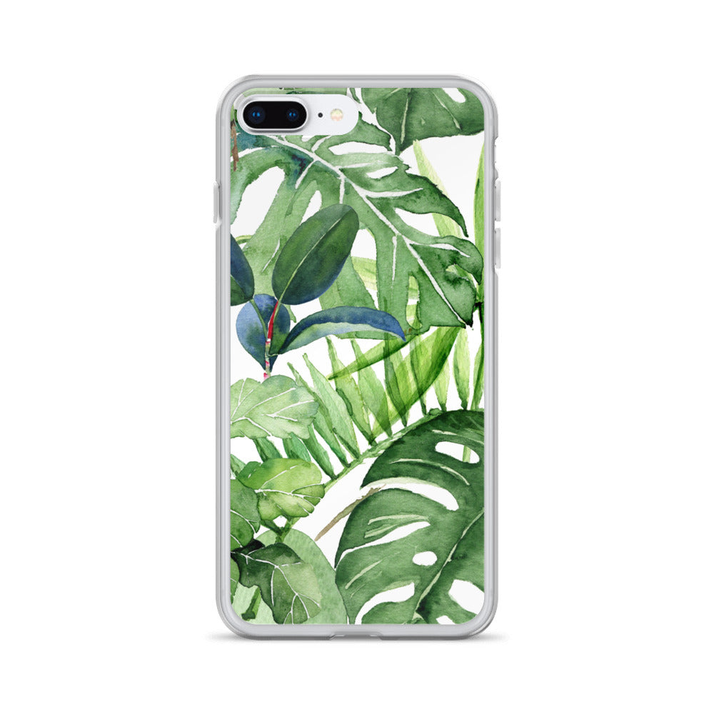 Tropical Floral Leaves iPhone Case