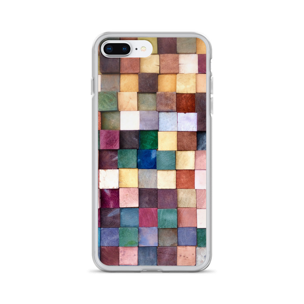 Colorful Wood Blocks Photo iPhone Case