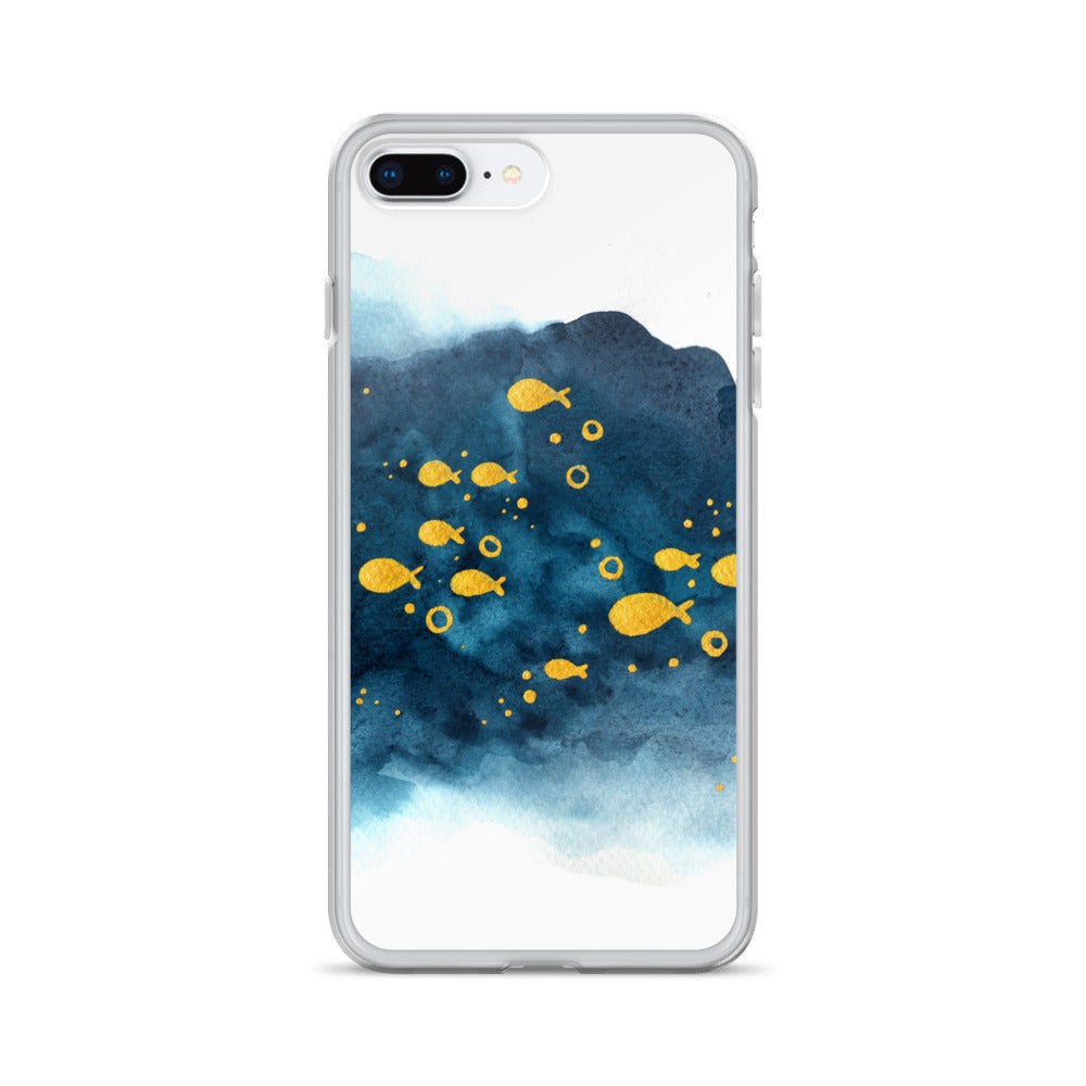 Watercolor School of Fish iPhone Case