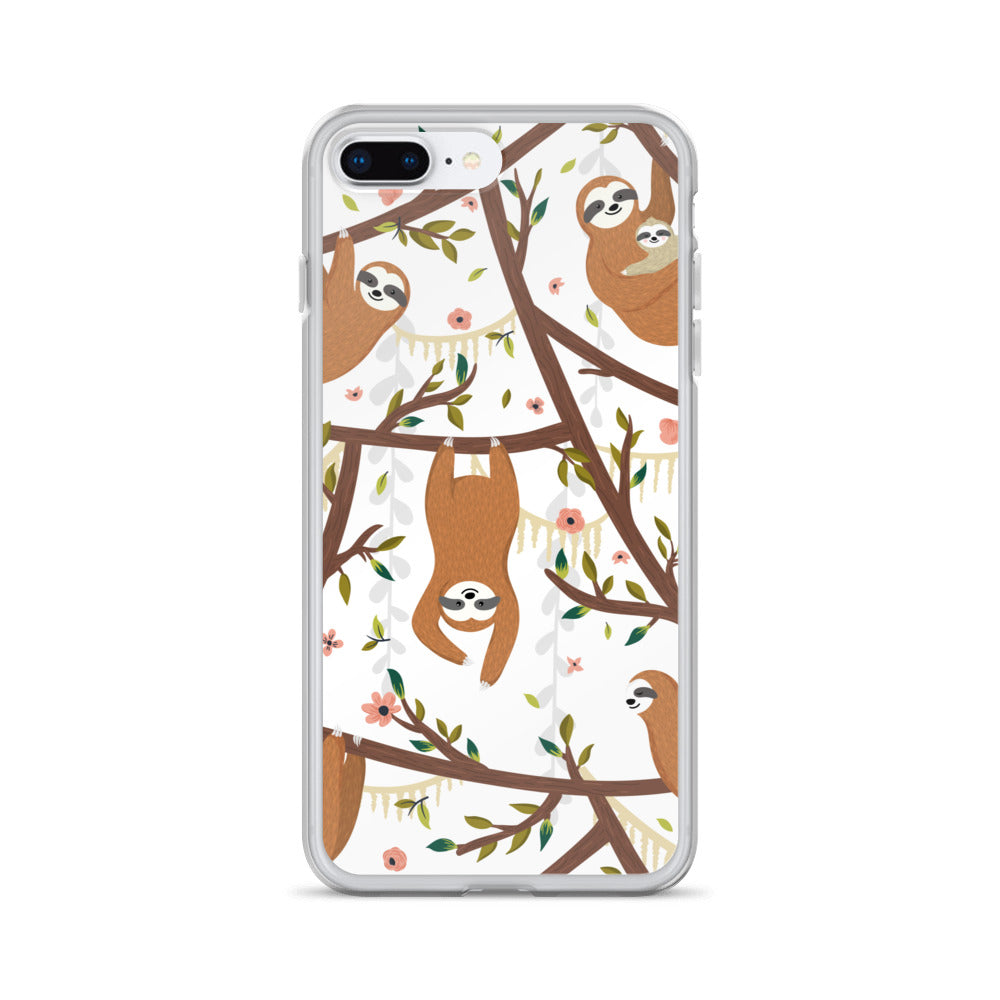 Cute Woodland Sloth iPhone Case