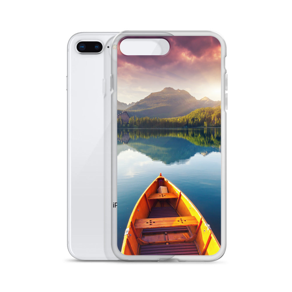 Mountains Lake Canoe iPhone Case