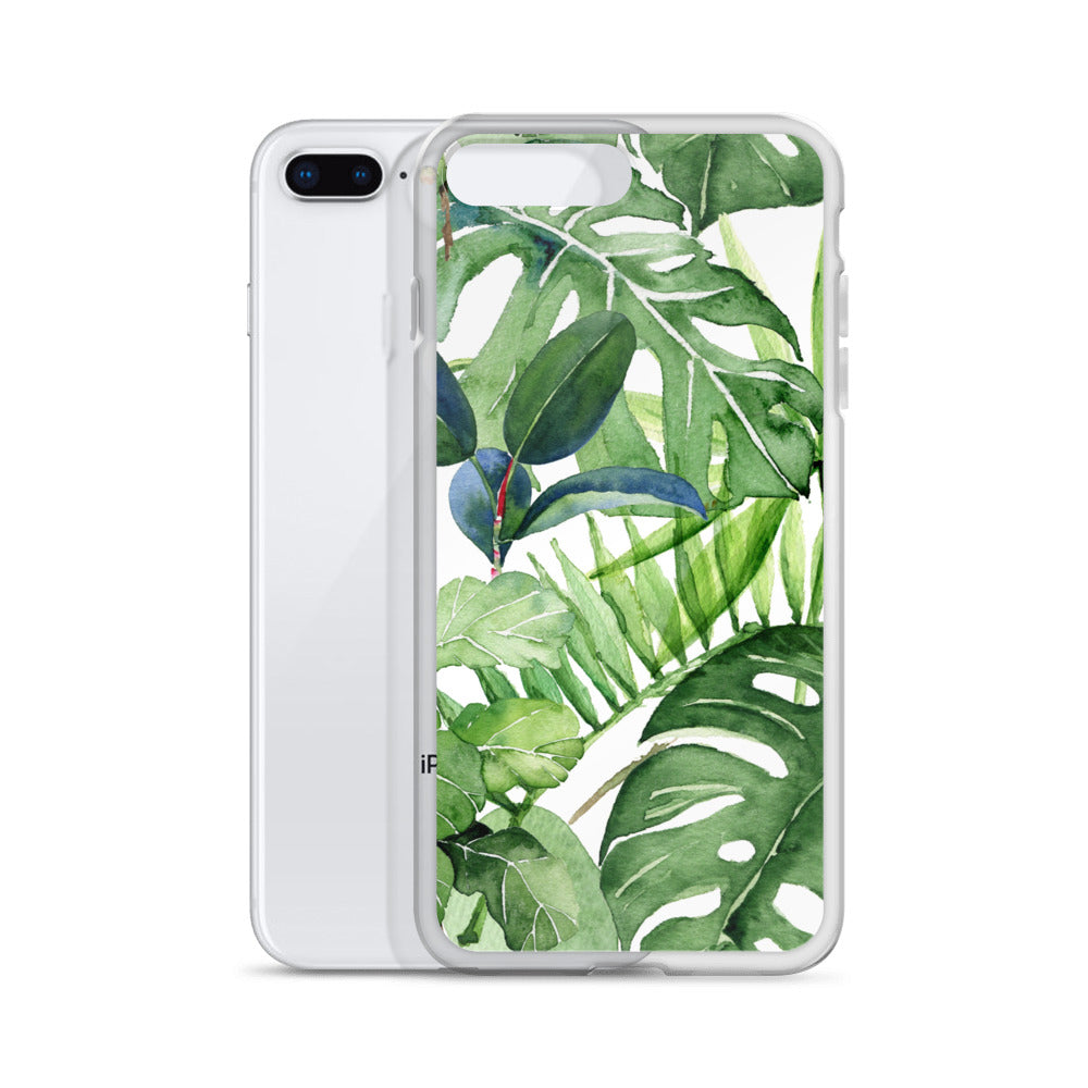 Tropical Floral Leaves iPhone Case