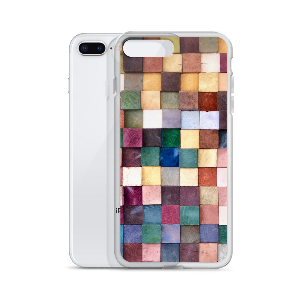 Colorful Wood Blocks Photo iPhone Case