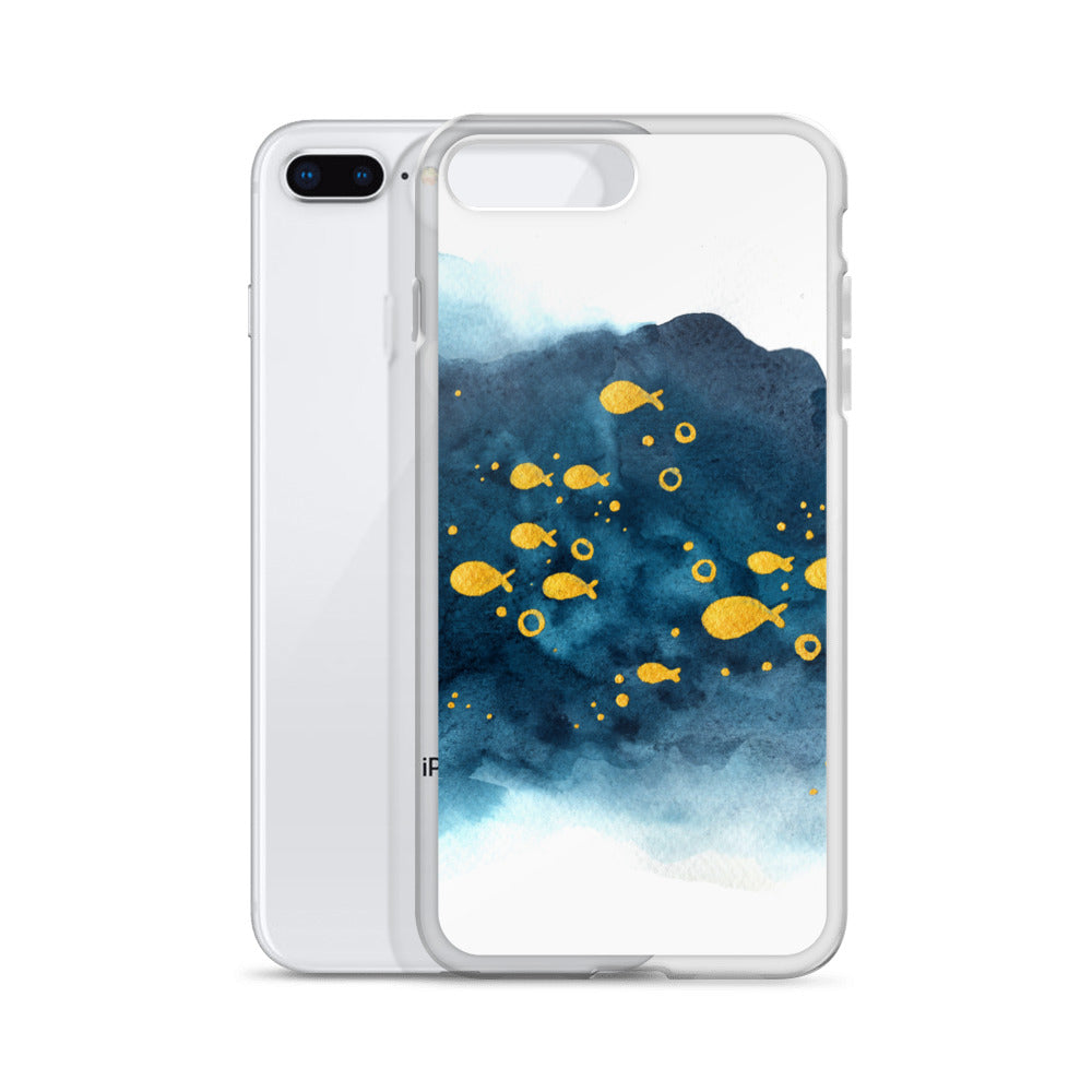 Watercolor School of Fish iPhone Case