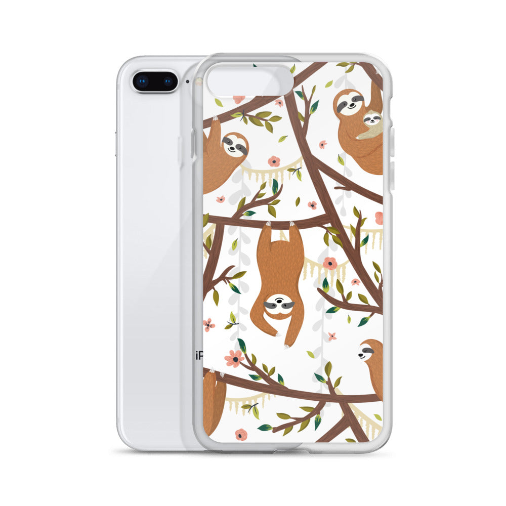 Cute Woodland Sloth iPhone Case