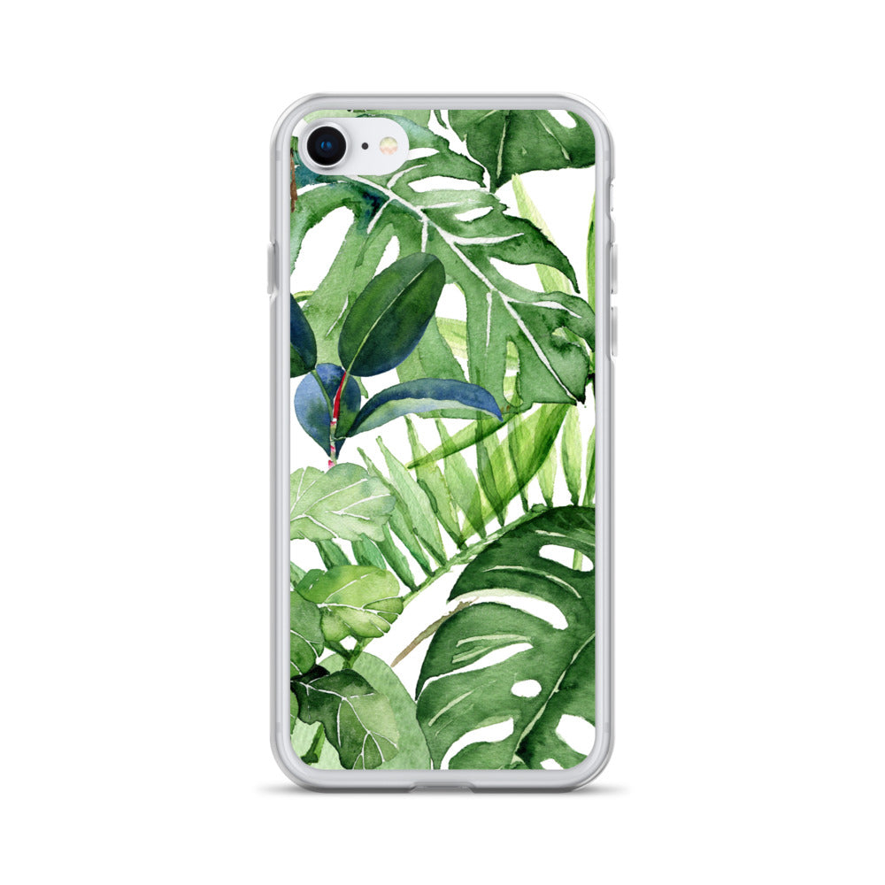 Tropical Floral Leaves iPhone Case