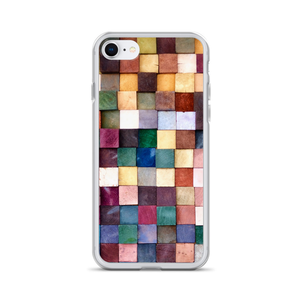 Colorful Wood Blocks Photo iPhone Case