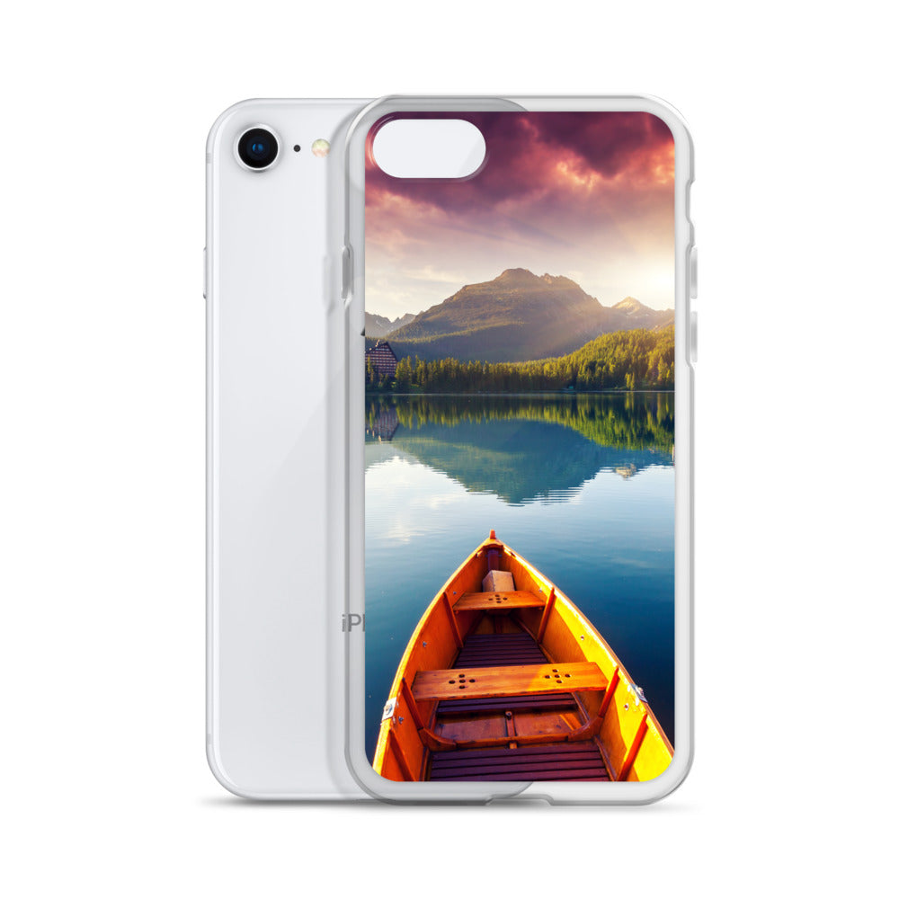 Mountains Lake Canoe iPhone Case