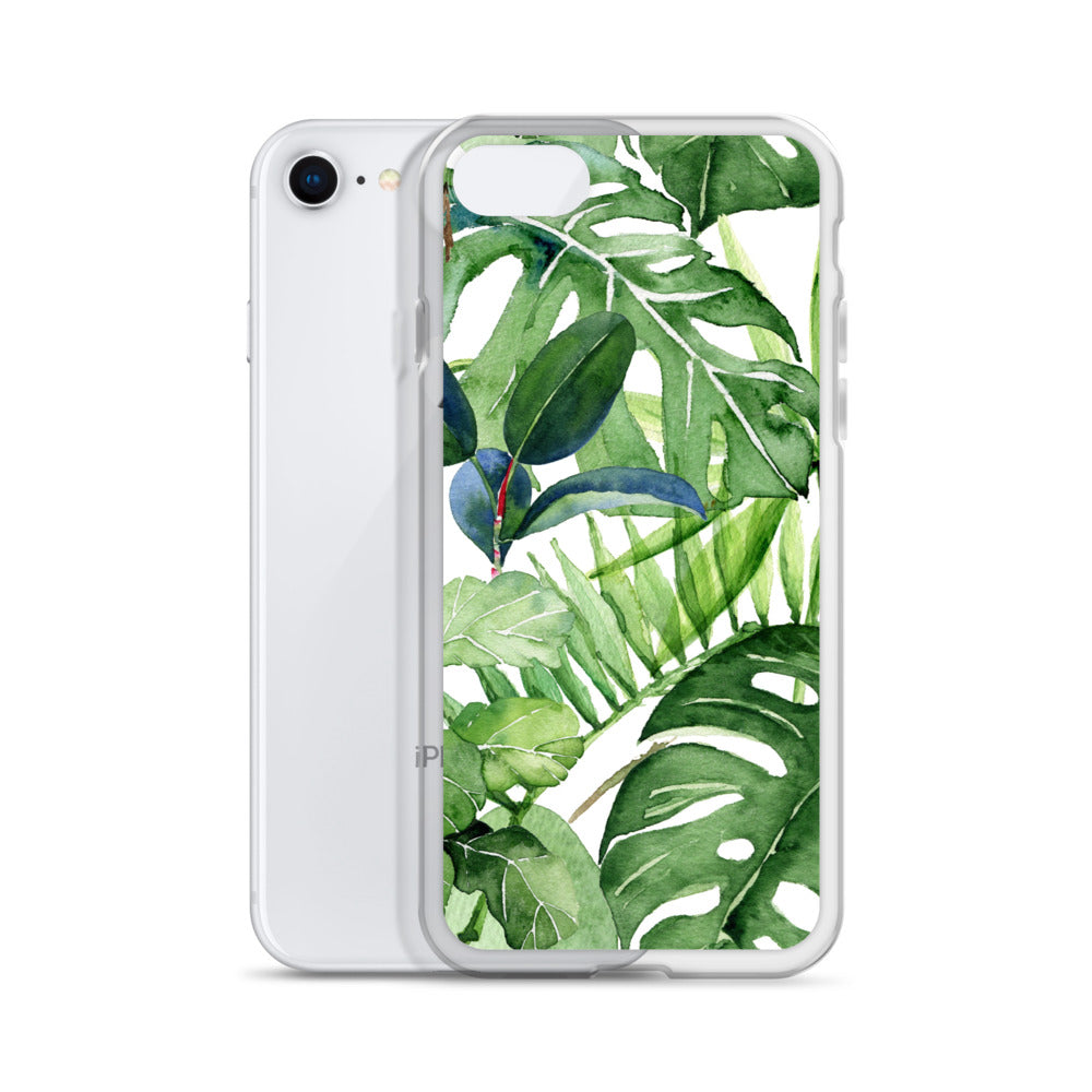 Tropical Floral Leaves iPhone Case