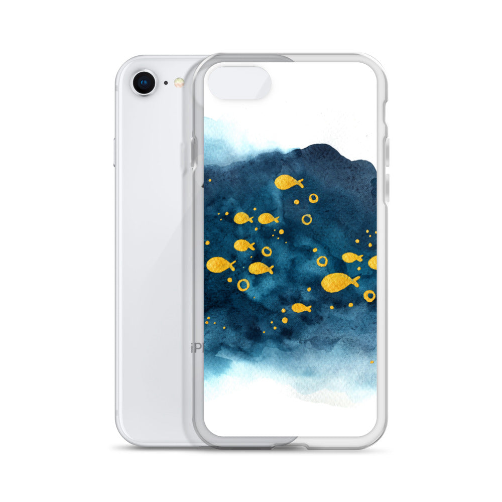 Watercolor School of Fish iPhone Case