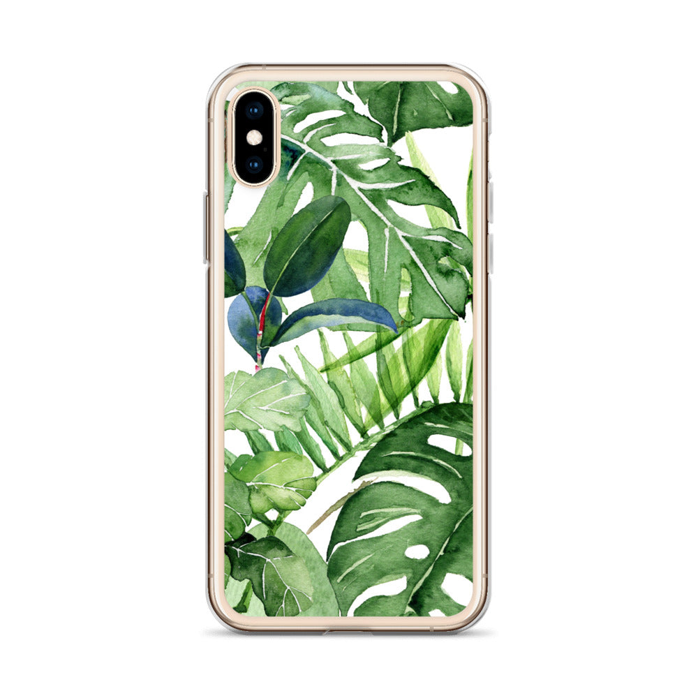 Tropical Floral Leaves iPhone Case