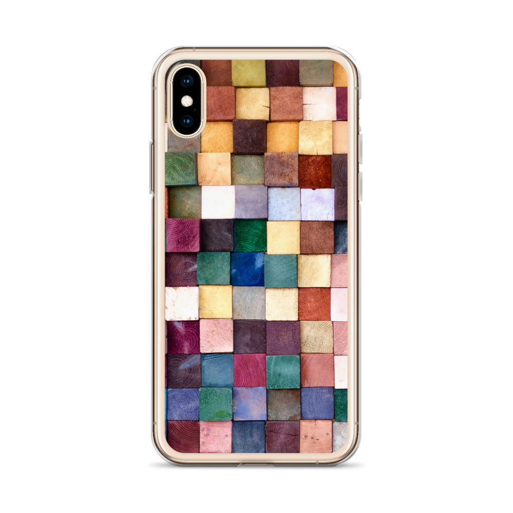 Colorful Wood Blocks Photo iPhone Case