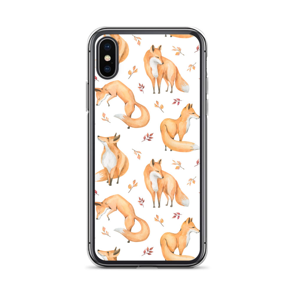 Woodland Foxes iPhone Case