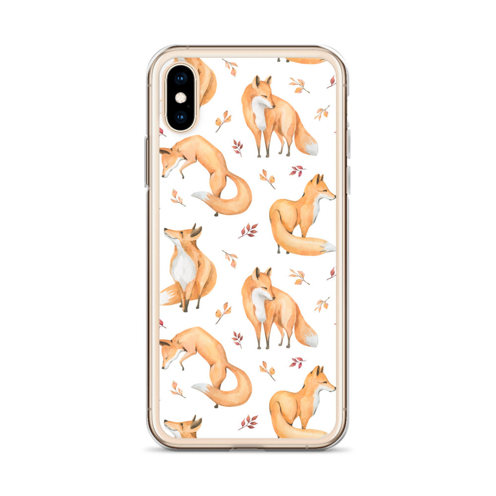 Woodland Foxes iPhone Case