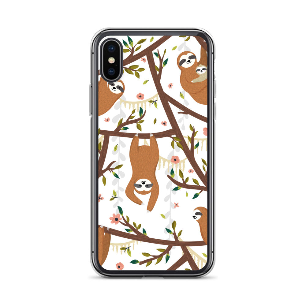 Cute Woodland Sloth iPhone Case