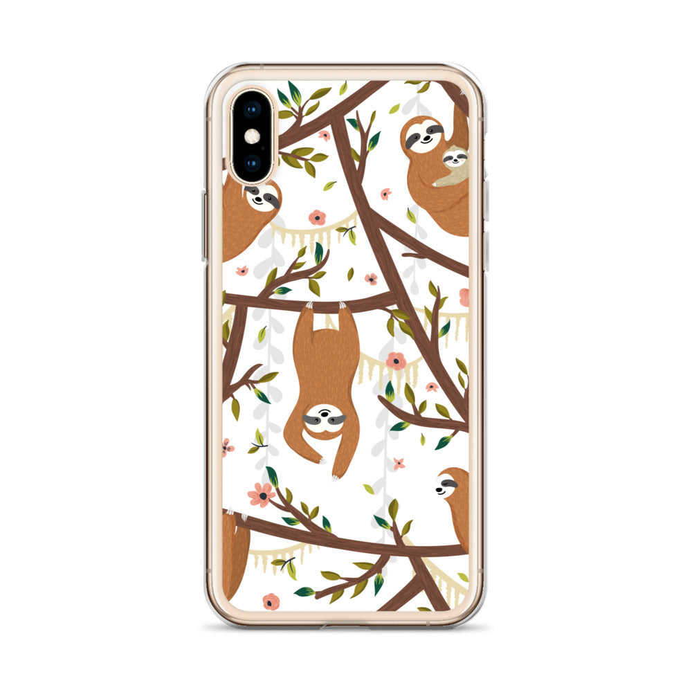 Cute Woodland Sloth iPhone Case