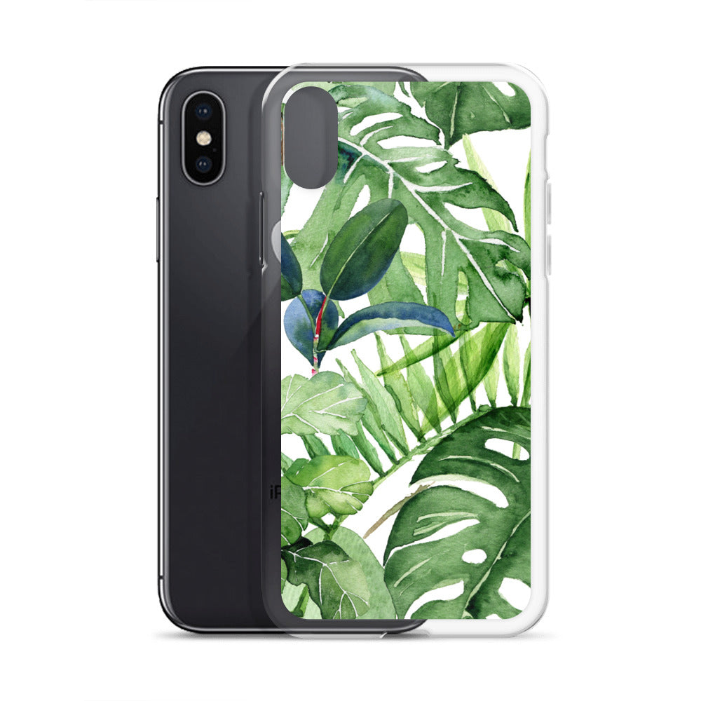 Tropical Floral Leaves iPhone Case