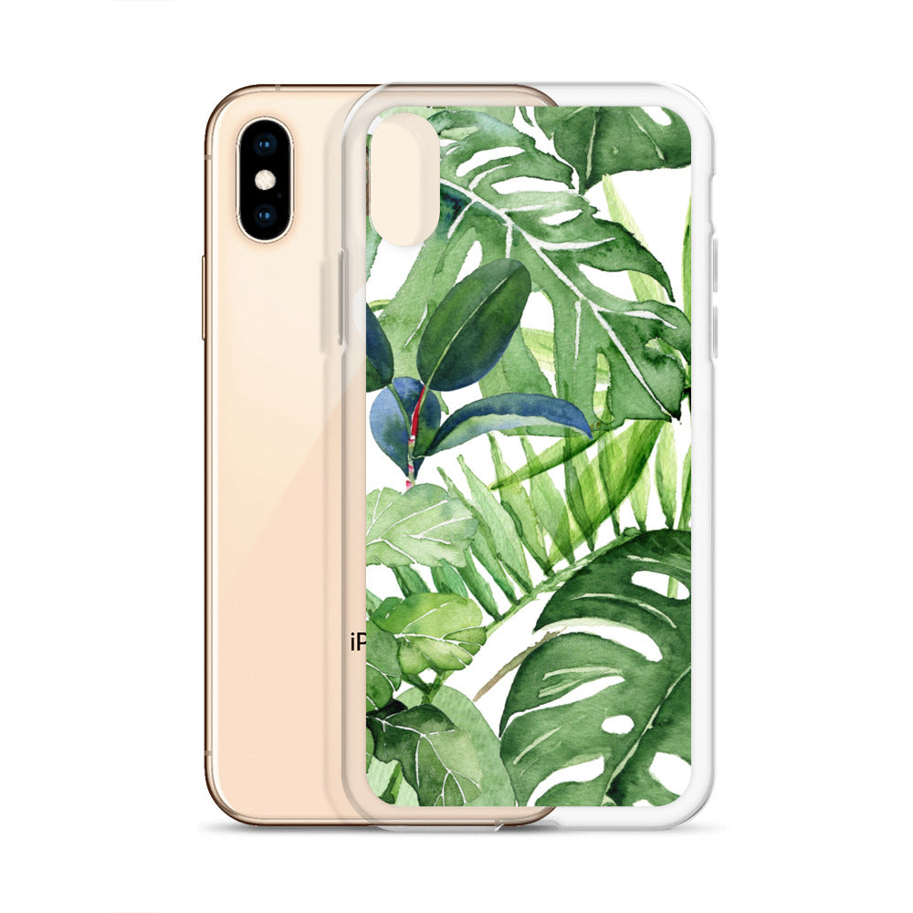 Tropical Floral Leaves iPhone Case