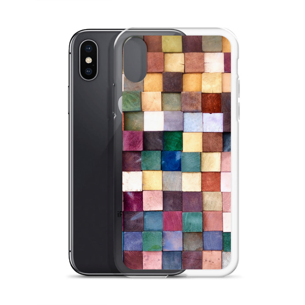 Colorful Wood Blocks Photo iPhone Case