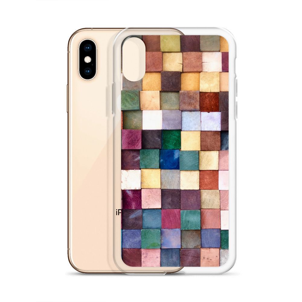 Colorful Wood Blocks Photo iPhone Case