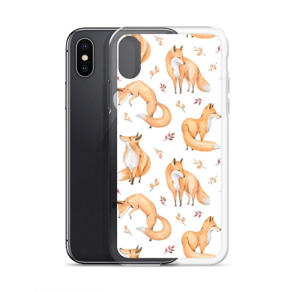 Woodland Foxes iPhone Case