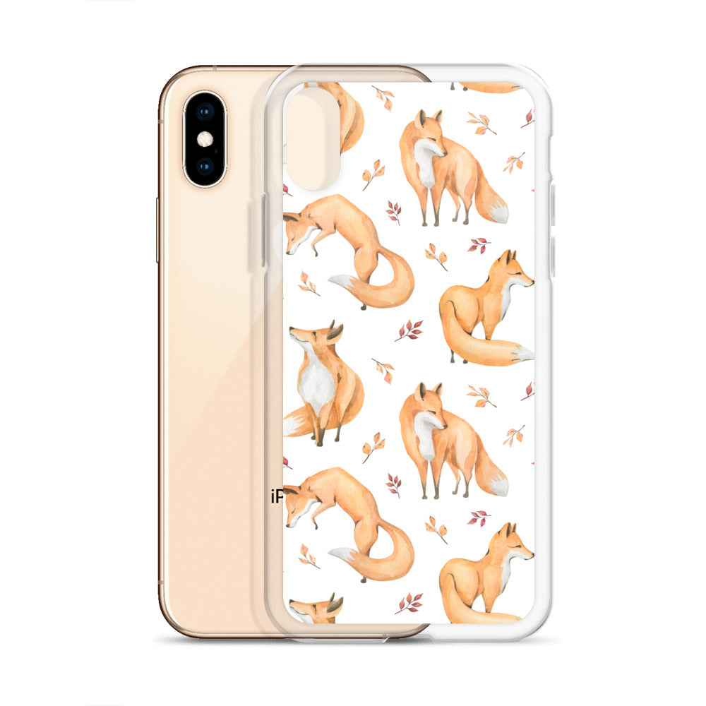 Woodland Foxes iPhone Case