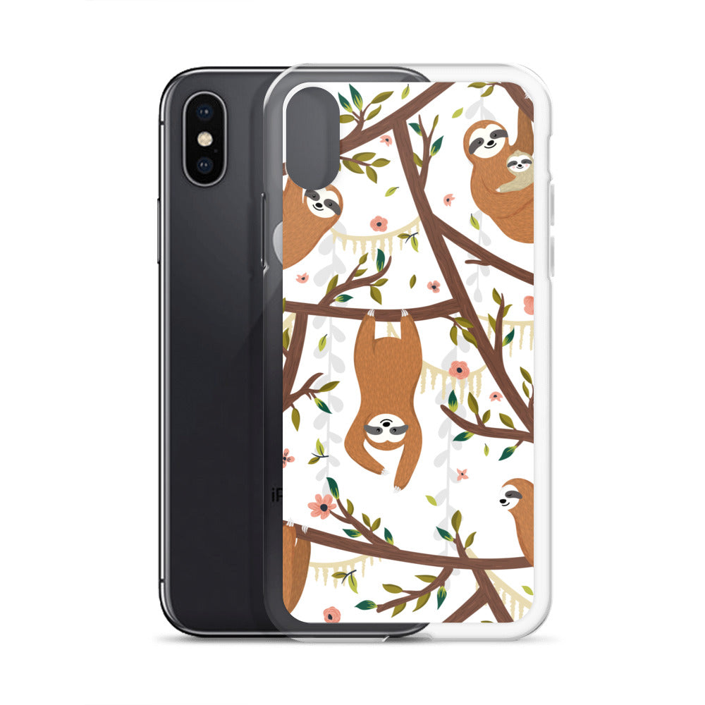 Cute Woodland Sloth iPhone Case