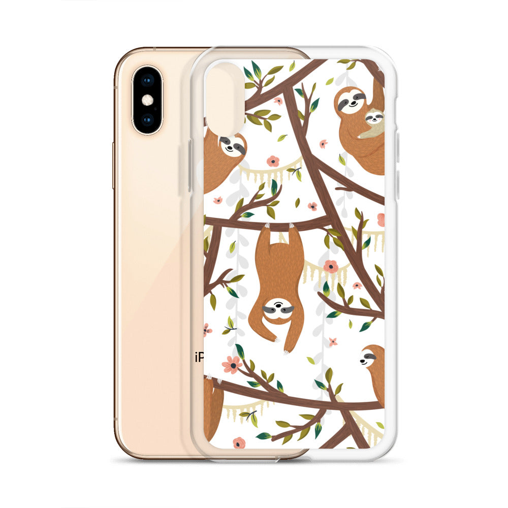 Cute Woodland Sloth iPhone Case