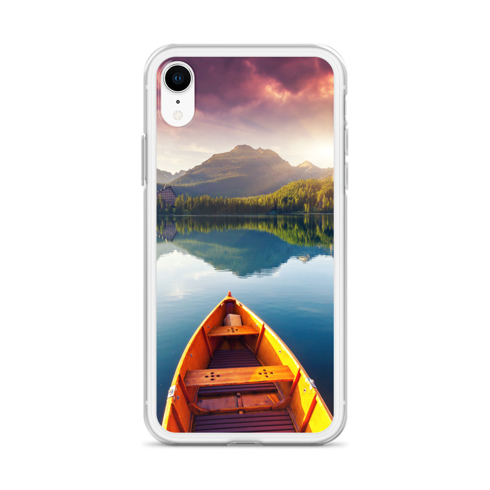 Mountains Lake Canoe iPhone Case