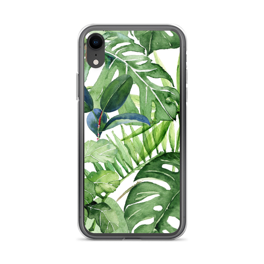 Tropical Floral Leaves iPhone Case