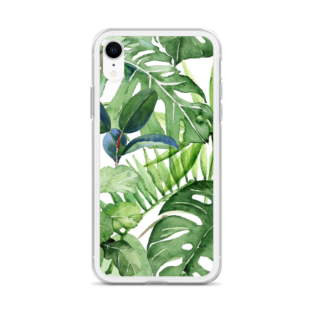 Tropical Floral Leaves iPhone Case