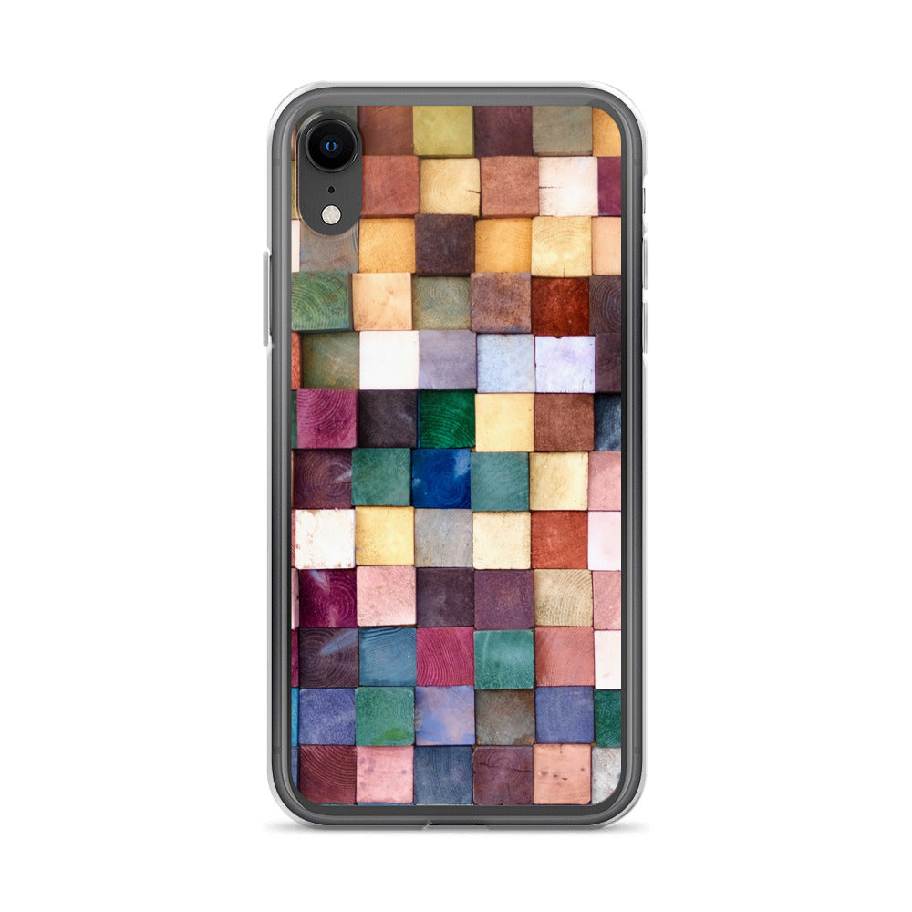 Colorful Wood Blocks Photo iPhone Case