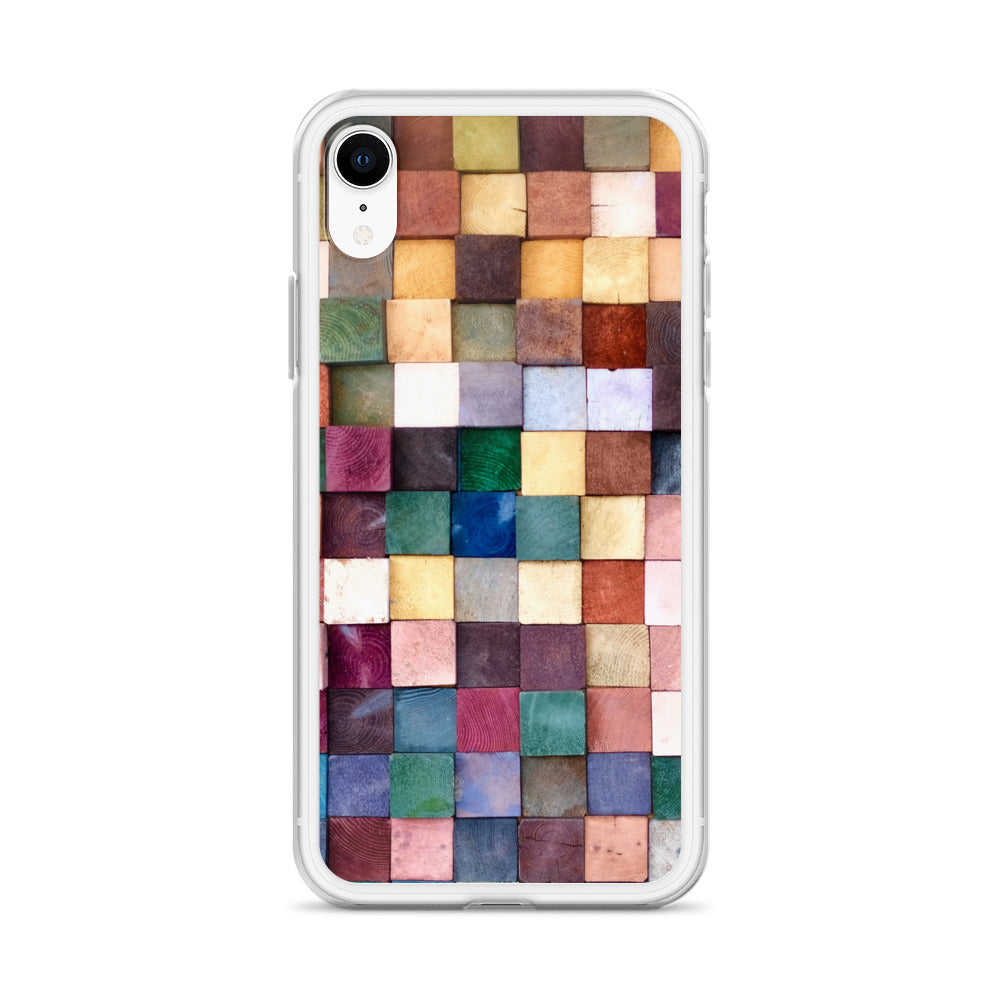 Colorful Wood Blocks Photo iPhone Case