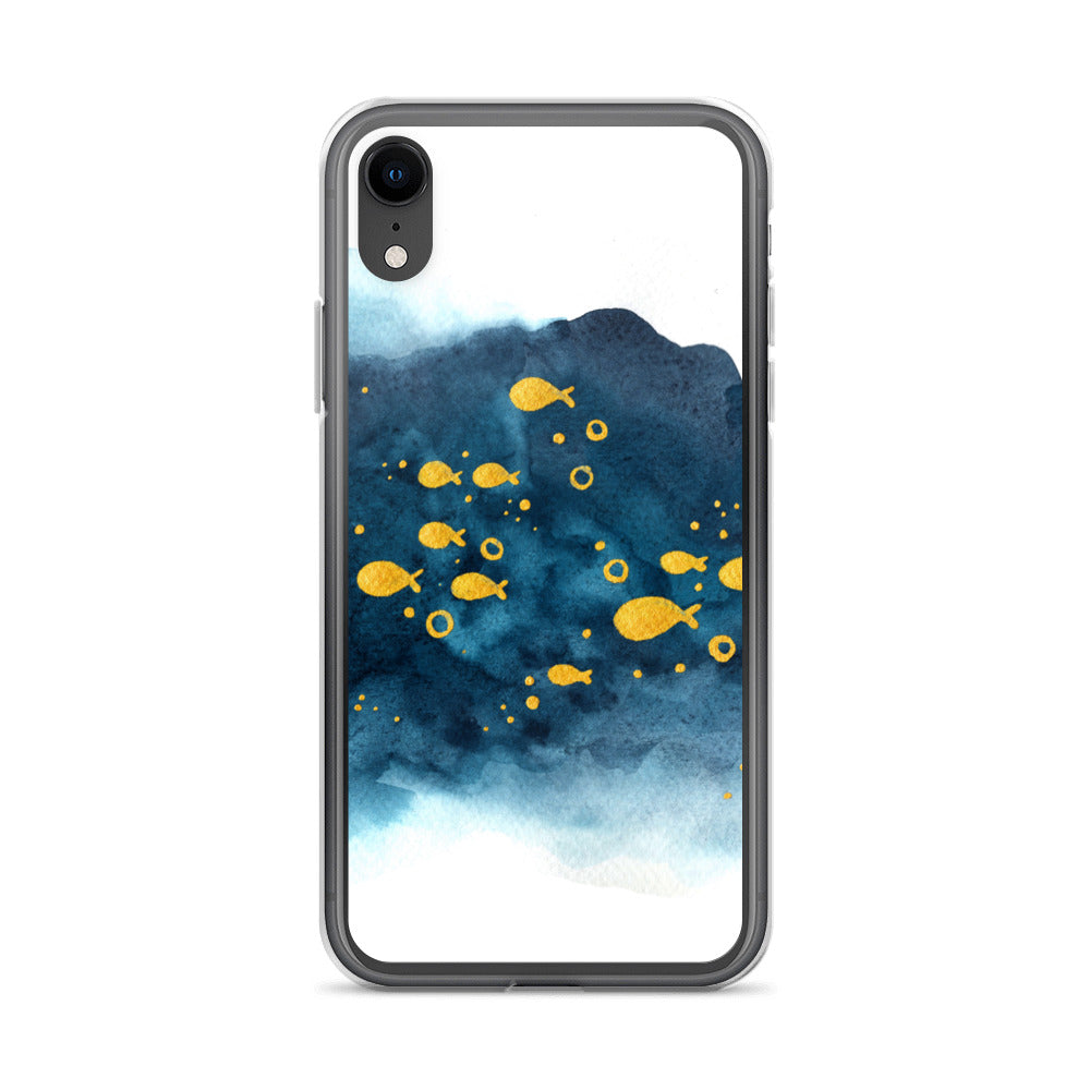 Watercolor School of Fish iPhone Case